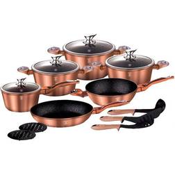 Berlinger Haus Metallic Line Rose Gold Cookware Set with lid 15 Parts