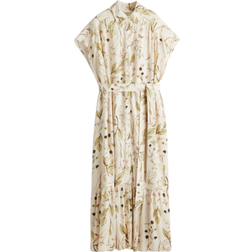 H&M Dame Skjortekjole Med Knytebelte - Lys Beige