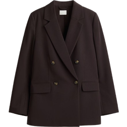 H&M Double Breasted Blazer - Dark Brown