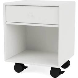 Montana Furniture Dream Castors White/Black Bedside Table 30x35.4cm