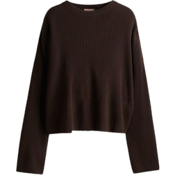 H&M Rib-Knit Jumper - Dark Brown