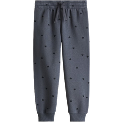 H&M Brushed Inside Joggers - Dark Grey/Hearts (1237254026)