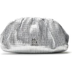 Moda In Pelle Textile Clutch Bags - Silver