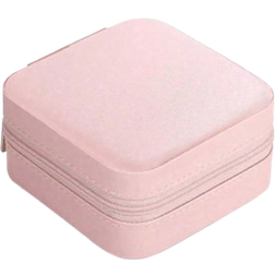 Shein Travel Jewelry Case Mini Jewelry Organizer Display Travel Jewelry Zipper Case Boxes Earrings Necklace Ring Portable Jewelry Box Leather Storage Jewelry Storage Box Women Gifts Girl Gifts Girlfriend Gifts Back To School School Bag Travel Essentials Travel Organizer For Beach Summer Vacationvacation Holiday School Stuff Bag For School Travel Bag For Women Makeup Bag For Travel