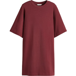 H&M Cotton T-shirt Dress - Burgundy