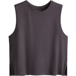 H&M Boxy-Style Sports Vest Top with Drymove - Truffle Grey