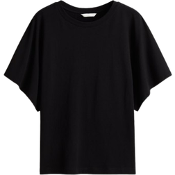 H&M T-Shirt Mit Butterfly Ärmeln - Schwarz