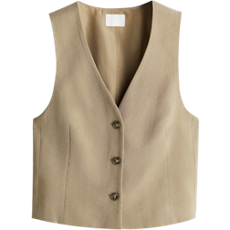 H&M Short Waistcoat - Beige