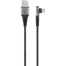 Goobay USB-A laddkabel 60W vinklad kontakt meter 2m