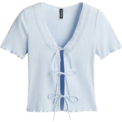 H&M Tie Front Top - Light Blue