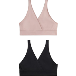 H&M Støvet Rosa Sort Mama 2-Pak Seamless Amme-Bh Size M
