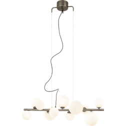 Aneta Molekyl Pewter/Opal White Pendant Lamp 85cm