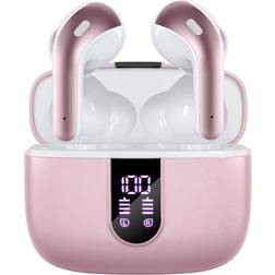 Chronus Bluetooth True Wireless LED Headphones Pink