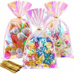 Shein 100pcs Fluorescent Cellophane Snack Bags