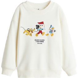 H&M Printed Sweatshirt - Cream/Mickey (1169912010)