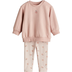 H&M Baby 2-Piece Sweatshirt Leggings Set - Dusty Pink