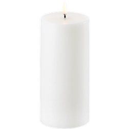 Uyuni Piller Smooth Nordic White LED Candle 15.2cm