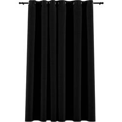 vidaXL Linen-Look Black 245x290cm
