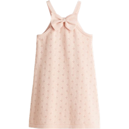 H&M Pige Kjole Pointellestrikket Bomuld - Lys Rosa