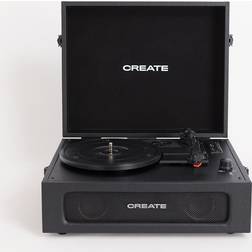 Create Retro Record Player Black