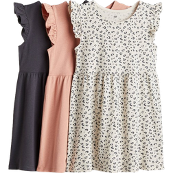 H&M Jersey Dresses 3-pack - Orange/Leopard Print (1022631017)