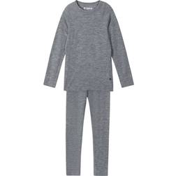 Reima Kid's Wool Base-Layer Set Kinsei - Melange Grey (5200029A-9400)