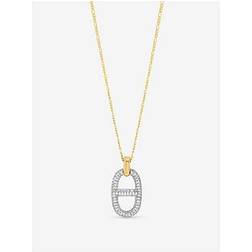 Jon Richard 18K Gold Plated Two Tone Pave Link Necklace - Multi