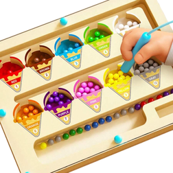 Shein Wooden Color And Number Matching Maze Puzzle Board