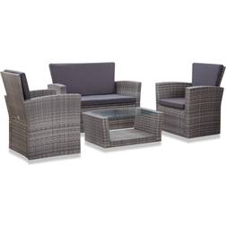 vidaXL 46086 Loungeset, 1 Bord inkl. 2 Stolar & 1 Soffor
