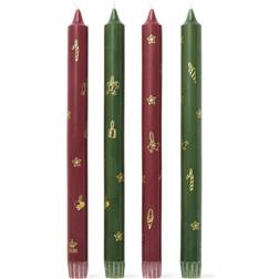 Royal Copenhagen Stjerne Riflet Julelys 4 Stk 28 cm Stearinlys