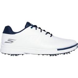 Skechers Tempo Mens Spiked Waterproof Shoes - White/Navy