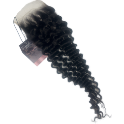 Wigs LDN 5x5 Transparent Lace Closures Deep Wave 14 inch Black