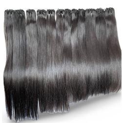 Wigs LDN Vietnamese Straight Double Drawn 100% Raw Human Hair Weft 16 inch Black