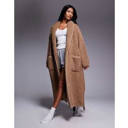 DKNY Long Sleeve Dressing Gown - Brown