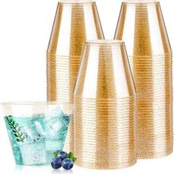 Shein 100pcs 9OZ Glitter Plastic Cups