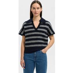 Selected Wool Blend Knitted Polo Shirt