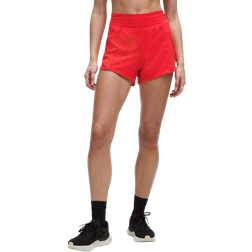 Lululemon Hotty Hot Shorts Mit Hohem Bund Liner Neon - Lulu Red