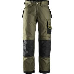 Snickers Workwear 3312 Duratwill Non Holster Pocket Trousers - Olive/Black