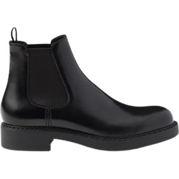 Prada Bottines Chelsea En Cuir Brossé