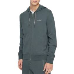 Armani Exchange Stretch Fabric Zip Up Sweatshirt - Green
