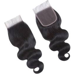 Wigs LDN 4x4 Lace Closures Body Wave Transparent Lace 20 inch Black