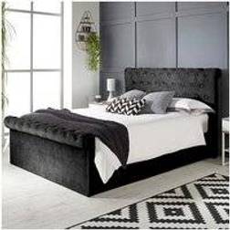 Aspire Chesterfield Ottoman Black 130x217cm