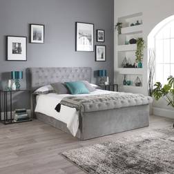 Aspire Chesterfield Ottoman Grey Frame Bed 104x217cm