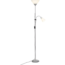 Brilliant Spari White Floor Lamp 180cm