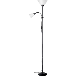 Brilliant Spari White/Black Floor Lamp 180cm