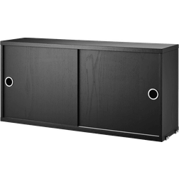 String CD7820 Black Stained Ash Shelving System 78x37cm