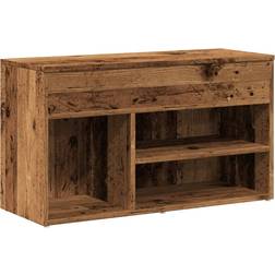 vidaXL Skobænk 80 x 30 x 45 cm Antikt Træ Skostativ 80x45cm