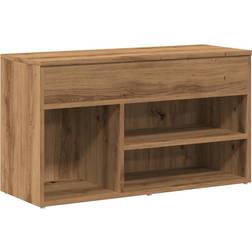 vidaXL Skobänk Artisan Ek 80 x 30 x 45 cm Skoställ 80x45cm