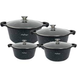 Cheffinger Grytor Set med lock 8 delar
