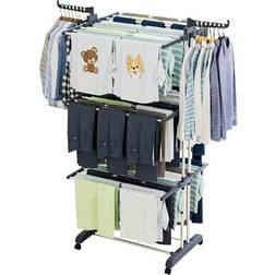 Neo 4 Tier Clothes Airer Horse Drying Rack Dark Grey